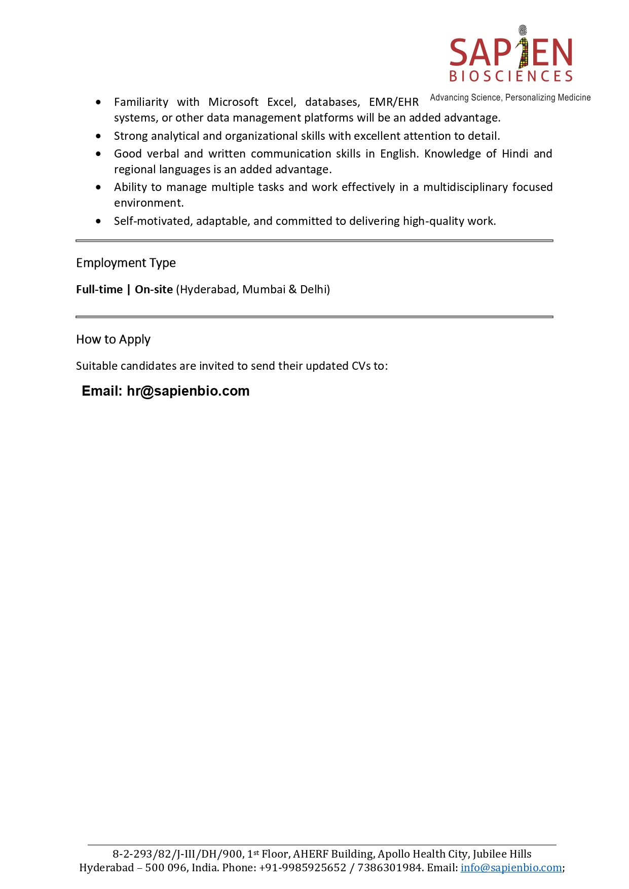 Clinical Data Associate - Biobank- Hyd, Mumb & Del_page-0002
